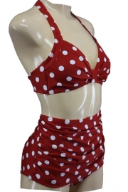 Aloha Beachwear, 50's Bikini Red Dots.
