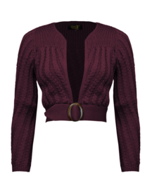 The House Of Foxy, Datemaker Cardigan in Eggplant.