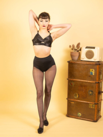What Katie Did, Black Red Seamed Tights.