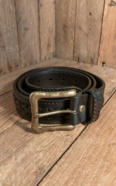 Rumble 59, Leather Belt with Braided Detail.