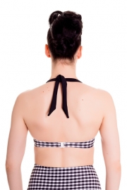 Hell Bunny, Elise Bikini in Black White Gingham.