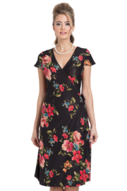 Voodoo Vixen, Sophia Floral Wrap Dress in Small.