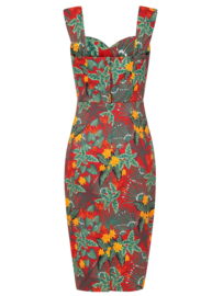 Collectif, Kulala Jungle Floral Pencil Dress.