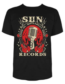 Steady, Sun Electric Mic Mens Tee Black in Small.