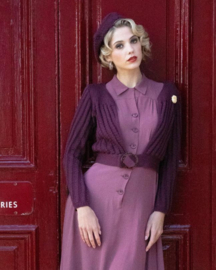 The House Of Foxy, Datemaker Cardigan in Eggplant.