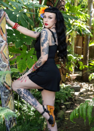 Rebel Love Clothing, Barbados Baby Romper in Black.