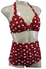 Aloha Beachwear, 50's Bikini Red Dots.
