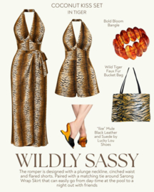 Rebel Love Clothing, Coconut Kiss Romper Sarong Set.