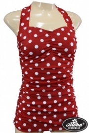 Aloha Beachwear, Vintage Pinup Badpak Red Polkadot.