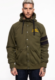 King Kerosin, Sweat Jacket In Olive Green Speedway Kings