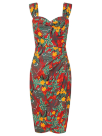 Collectif, Kulala Jungle Floral Pencil Dress.