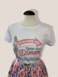 PinRock, Peggy Sue Tshirt White in Large.