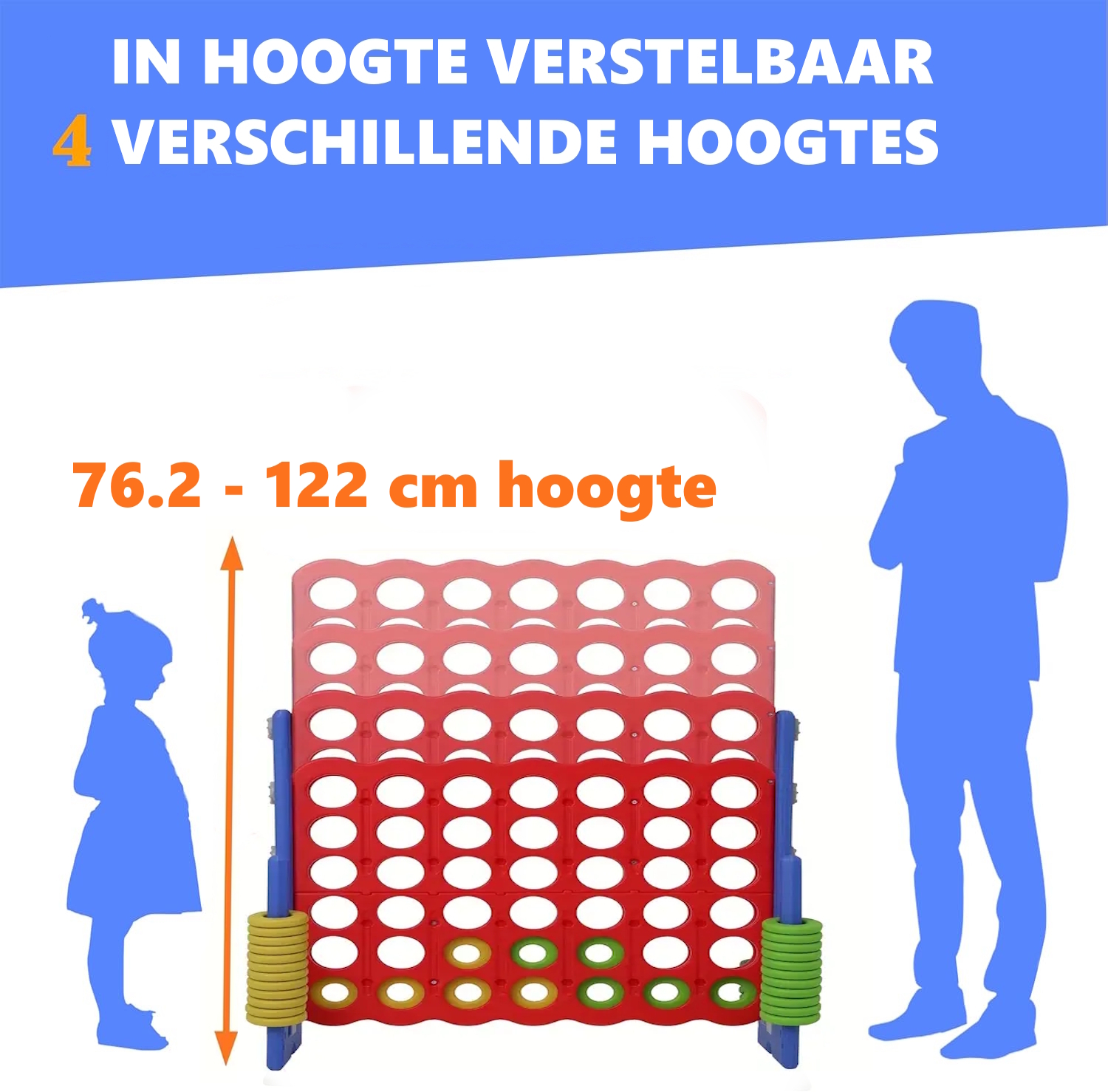 Vier op een rij spel groot in verstelbare hoogte - 4 op een rij buitenspeelgoed