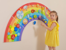 Wandspel | Wandspeelbord Regenboog 5-delige set