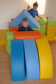 Grote zachte Speelblokken set van 15 stuks Multicolor -Foam Softplay blokken