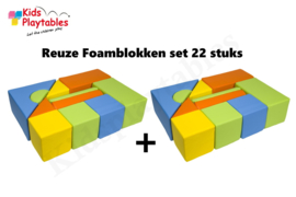 Grote zachte Speelblokken set van 22 stuks Multicolor -Foam Softplay blokken