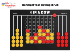 Wandspel voor buiten vier op een rij