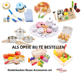 Kleuterkeuken | Luxe Kinderkeuken Compleet 3-delig in de kleur wit