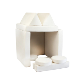 Kiddy Speelbank kind Wit | Kinderbank modulair peuter |Kinderfauteuil | Play Couch | Kinderzetel | Bankje | Montessori speelgoed, Kindersofa