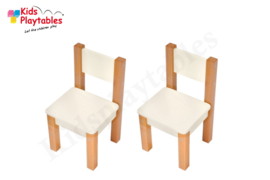 Set Kinderstoeltje 2x hout kleur wit | zithoogte 28 cm | kinderzetel | Houten stoeltje voor kinderen | stoel kind | Peuterstoeltje