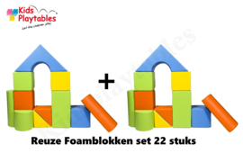 Grote zachte Speelblokken set van 22 stuks Multicolor -Foam Softplay blokken