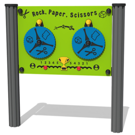 Wandspeelbord voor buiten Steen, papier, schaar | Wandspel voor buitengebruik