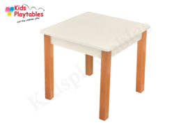 Houten vierkante tafel kinderopvang 50 x 50 cm wit