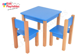 Houten HPL stoel kleur blauw | zithoogte 28 cm | kinderzetel | Houten kinderstoeltje voor kinderen | stoel kind | Peuterstoeltje