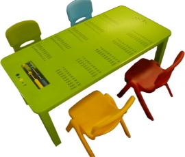 Rechthoekige Kindertafel Rekenen Groen