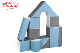 Zachte Soft Play Foam Blokken set 11 stuks wit | grote speelblokken | baby speelgoed | foamblokken | reuze bouwblokken | Soft play speelgoed | schuimblokken