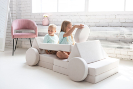 Kiddy Speelbank kind Grijs | Kinderbank modulair peuter | Kinderstoel | Kinderfauteuil | Play Couch | Kinderzetel | Bankje | Montessori speelgoed, Kindersofa | Slaapbank