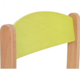 Tamara - Houten Stapelbare stoel Geel pastel, stapelstoel