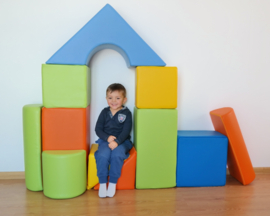 Grote zachte Speelblokken set van 22 stuks Multicolor -Foam Softplay blokken