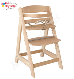 Hoge houten kinderstoel meegroeistoel | Eetstoel baby | Horecastoel | Kinderzetel baby