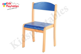 Tamara - Houten Stapelbare stoel Blauw, stapelstoel