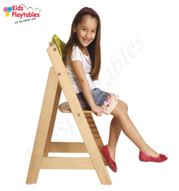 Hoge houten kinderstoel meegroeistoel | Eetstoel baby | Horecastoel | Kinderzetel baby