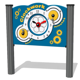 Wandspeelbord voor buiten Klok kijken | Wandspel voor buitengebruik
