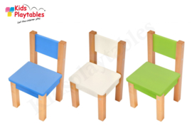 Houten HPL stoel kleur blauw | zithoogte 28 cm | kinderzetel | Houten kinderstoeltje voor kinderen | stoel kind | Peuterstoeltje