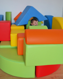 Grote zachte Speelblokken set van 15 stuks Multicolor -Foam Softplay blokken