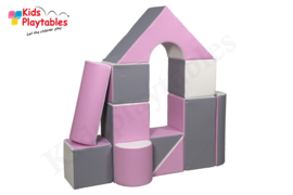Zachte Soft Play Foam Blokken set 11 stuks Creme-Wit | grote speelblokken | baby speelgoed | foamblokken | reuze bouwblokken | Soft play speelgoed | schuimblokken