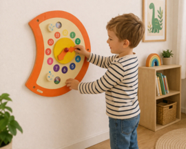 Wandspel | Wandspeelbord Beleduc Rups klok