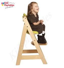 Hoge houten kinderstoel meegroeistoel | Eetstoel baby | Horecastoel | Kinderzetel baby