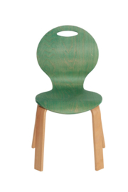 Feda - Houten Stapelbare stoel , H 31 cm  Groen