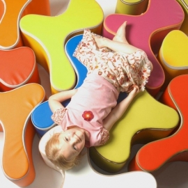 Ozo Bone Design Kinderstoeltje kunstleder, Kinderzetel in de kleur Rood