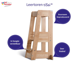 tiSsi® Leertoren Montessori blanke lak | Learning tower | Keukenhulp