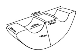 Soft Play Foam Schommelwip Duo wit | rocker | wipwap | foamblokken | bouwblokken | Soft play speelgoed | schuimblokken