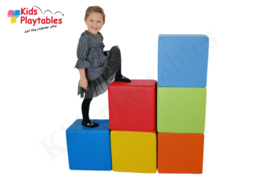 Zachte Reuze Foam Softplay Speelblokken set van 6 stuks Creme wit