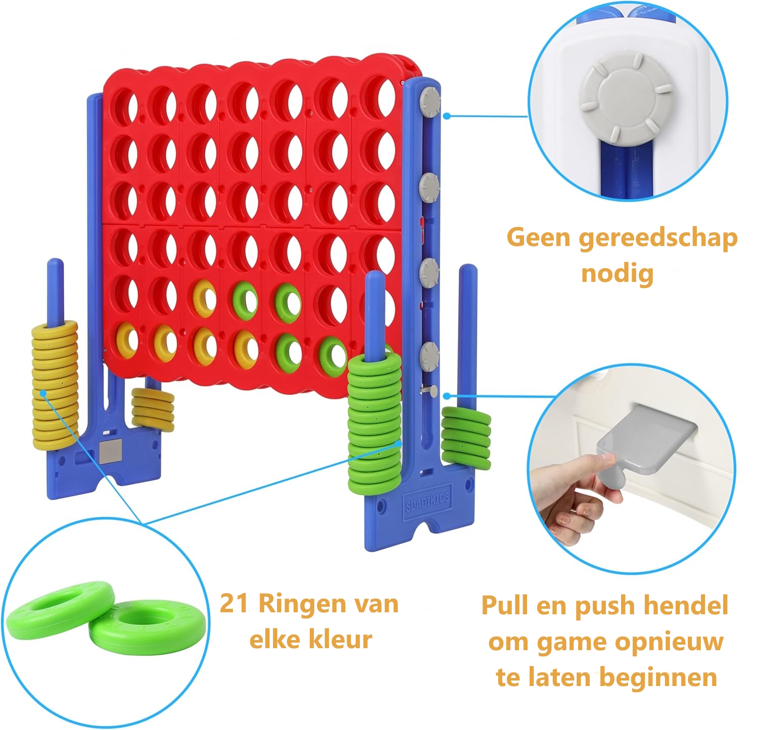Vier op een rij spel groot in verstelbare hoogte - 4 op een rij buitenspeelgoed
