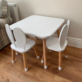 Konijnenstoel Bunny H 35 cm | Konijnenoor stoeltje | Peuterstoeltje met konijnenoren | Konijnenstoeltje | Houten kinderstoeltje | Kinderzetel | Stoeltje konijn