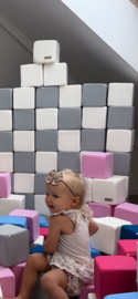 Soft Play Foam Blokken set 45 stuks wit-grijs | grote speelblokken | baby speelgoed | foamblokken | bouwblokken | Soft play speelgoed | schuimblokken